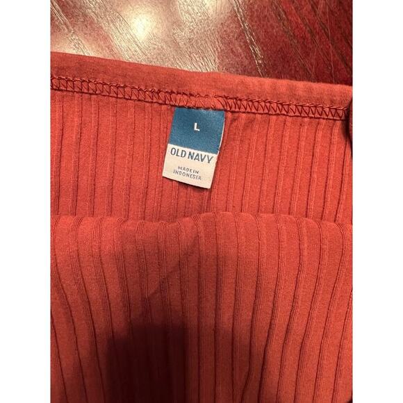 Old Navy Rust Red Ribbed Tank - Picture 2 of 3